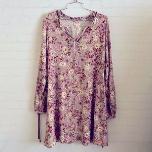 Adorable Mossimo BoHo Lavender Floral Knee High Dress